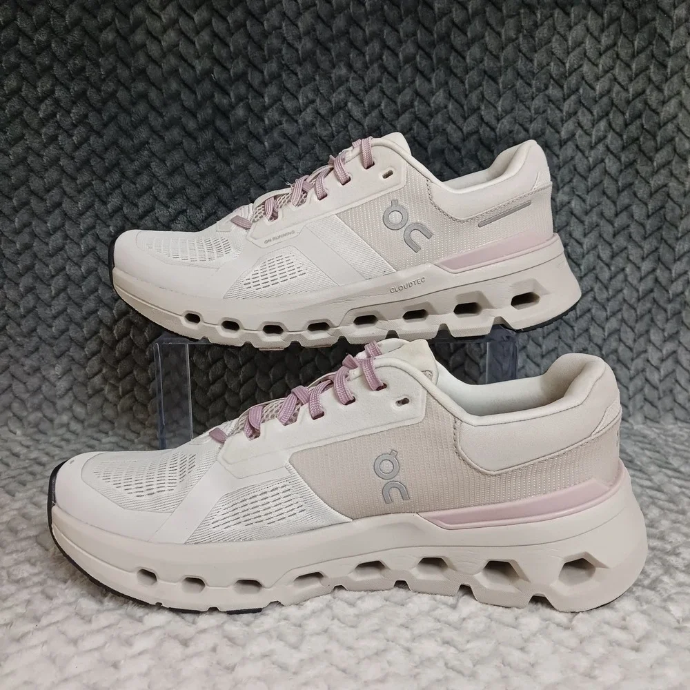 Once We Were Warriors Women's Athletic Trainers in White and Light Pink